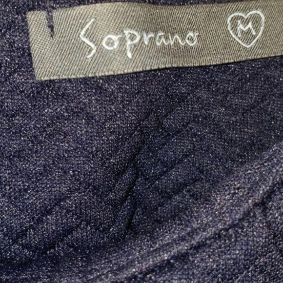 SOPRANO Navy Seasonal Mini Dress. Medium. Navy. - Picture 4 of 4